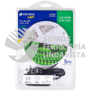 44028 TIR-005L TIRA DE LED DE 5 M 18 W PARA INTERIOR Y EXTERIOR VERDE VOLTECK