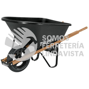10911 TP-6FF CARRETILLA CONCHA PLASTICA 6 FT3 IMPONCHABLE B/MADERATRUPER