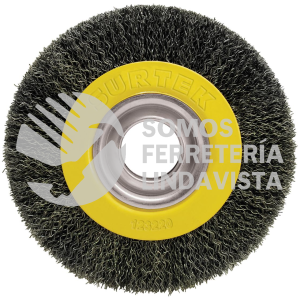 C541 CARDA COPA ONDULADA ALAMBRE DELGADO PARA ESMERIL 6" X 3/4" CON ADAPTADORES SURTEK