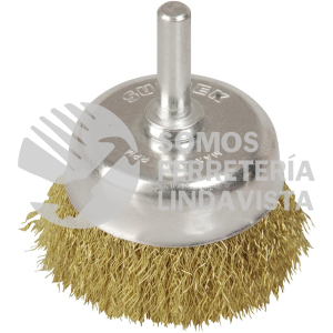 C572 CARDA COPA ONDULADA ALAMBRE FINO 1-3/4" X 0.17 MM CON ZANCO 1/4" SURTEK
