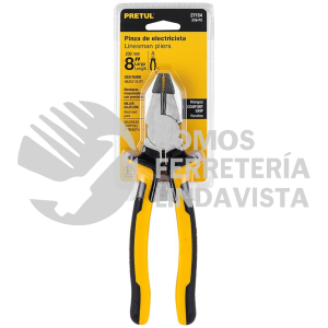 27154 218-PX PINZA P/ELECTRICISTA 8" CABEZA CUADRADA COMFORT GRIP PRETUL