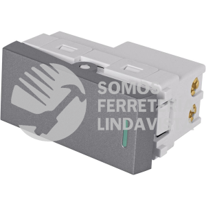 47823 APSE-ELA INTERRUPTOR DE 3 VIAS ACERO INOX DE 1 MODULO LINEA LISBOA VOLTECK