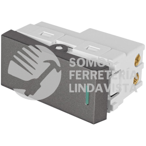47820 APSE-LA INTERRUPTOR SENCILLO ACERO INOX DE 1 MODULO LINEA LISBOA VOLTECK