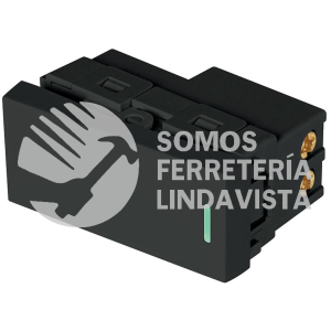 47873 APSE-LN INTERRUPTOR SENCILLO NEGRO DE 1 MODULO LINEA LISBOA VOLTECK