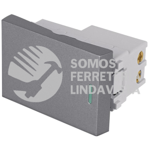47824 APSE15-ELA INTERRUPTOR 3 VIAS ACERO INOX DE 1.5 MODULOS LINEA LISBOA VOLTECK