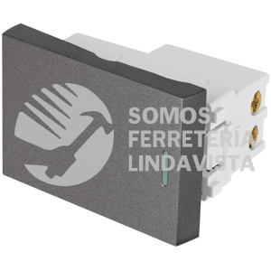 47821 APSE15-LA INTERRUPTOR SENCILLO ACERO INOX DE 1.5 MODULOS LINEA LISBOA VOLTECK