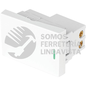 47941 APSE15-LB INTERRUPTOR SENCILLO BLANCO DE 1.5 MODULOS LINEA LISBOA VOLTECK
