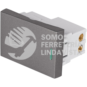 47826 APTI15-LA INTERRUPTOR TIMBRE ACERO INOX DE 1.5 MODULOS LINEA LISBOA VOLTECK