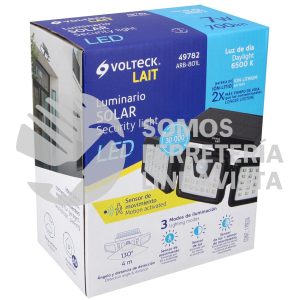 49782 ARB-801L LUMINARIO SOLAR LED 8 W CON SENSOR DE MOVIMIENTO VOLTECK