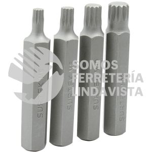 PFB4 JUEGO DE PUNTAS BRISTOL HEXAGONO DE 1/4", 4 PIEZAS SURTEK