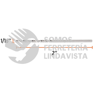 102171 BAV-1/16-S BROCA HSS 1/16" TRUSILVER PARA METAL TRUPER