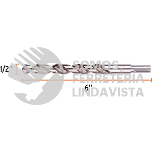 102218 BAV-1/2-S BROCA HSS 1/2" TRUSILVER PARA METAL TRUPER