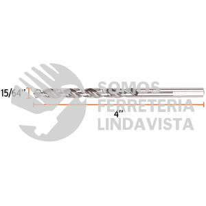 102191 BAV-15/64-S BROCA HSS 15/64" TRUSILVER PARA METAL TRUPER