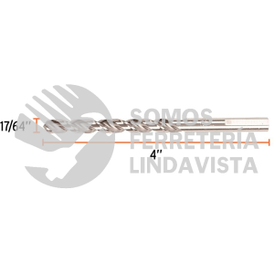 102194 BAV-17/64-S BROCA HSS 17/64" TRUSILVER PARA METAL TRUPER