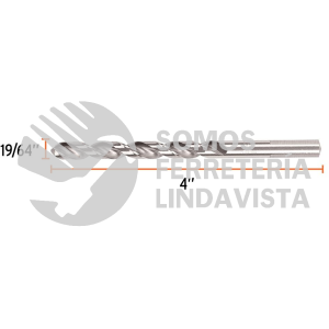 102196 BAV-19/64-S BROCA HSS 19/64" TRUSILVER PARA METAL TRUPER