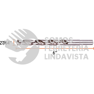 102213 BAV-27/64-S BROCA HSS 27/64" TRUSILVER PARA METAL TRUPER