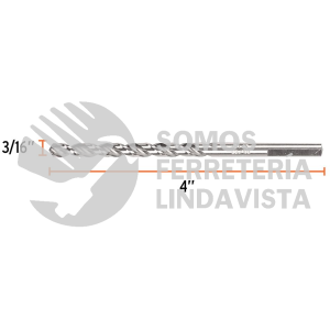 102188 BAV-3/16-S BROCA HSS 3/16" TRUSILVER PARA METAL TRUPER