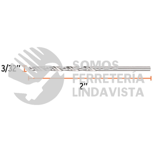 102182 BAV-3/32-S BROCA HSS 3/32" TRUSILVER PARA METAL TRUPER