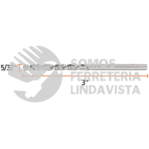 102186 BAV-5/32-S BROCA HSS 5/32" TRUSILVER PARA METAL TRUPER