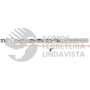 102190 BAV-7/32-S BROCA HSS 7/32" TRUSILVER PARA METAL TRUPER