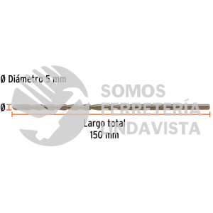 102341 BCT-5X150 BROCA PARA CONCRETO 5 X 150 MM TRUPER