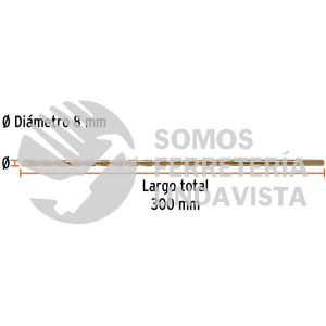 102347 BCT-8X300 BROCA PARA CONCRETO 8 X 300 MM TRUPER