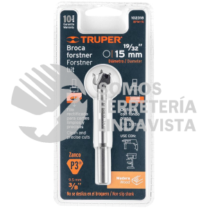 102318 BFM-15 BROCA FORSTNER 15 MM PARA MADERA TRUPER