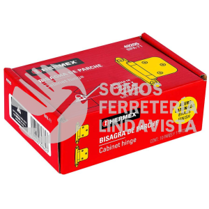 49205 BIPA-71 BOLSA CON 2 BISAGRAS PARCHE DE 7CM LATONADO HERMEX