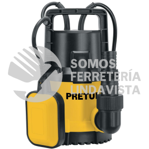 27195 BOS-1/2LPP BOMBA SUMERGIBLE PLASTICA 1/2 HP PARA AGUA LIMPIA PRETUL