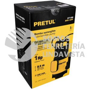 27198 BOS-1SPP BOMBA SUMERGIBLE PLASTICA 1 HP PARA AGUA SUCIA PRETUL