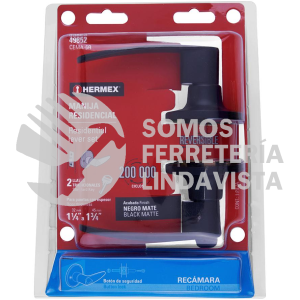 49852 CEMA-6R CERRADURA MANIJA CILINDRO LATON NEGRO RECAMARA HERMEX