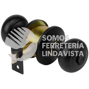 47914 CEPO-62B CERRADURA POMO NEGRO OVAL BAÑO HERMEX