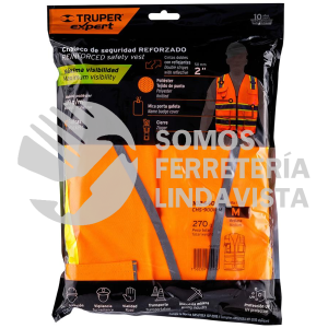 102440 CHS-900N-M CHALECO DE SEGURIDAD DE ALTA VISIBILIDAD NARANJA MEDIANO TRUPER