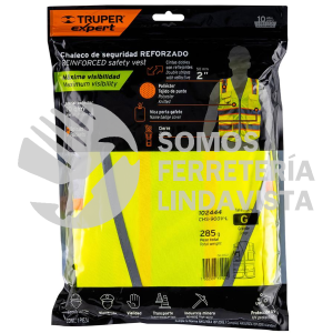 102444 CHS-900V-L CHALECO DE SEGURIDAD DE ALTA VISIBILIDAD VERDE GRANDE TRUPER