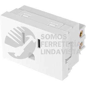 47948 COA15-LB CONTACTO ATERRIZADO BLANCO DE 1.5 MODULOS LINEA LISBOA VOLTECK