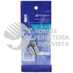 48328 COCO-6RI BOLSA CON 2 CONECTORES COAXIALES RG 6 DE COMPRESION VOLTECK