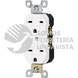 47722 CODO-CHSB CONTACTO DUPLEX CARA DE CHINO STANDARD BLANCO VOLTECK