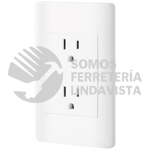 47969 CODO-LB PLACA ARMADA BLANCA CONTACTO DUPLEX 3 MODULOS LISBOA VOLTECK