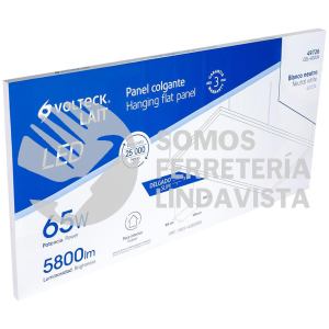 49726 COL-402LN PANEL DELGADO COLGANTE DE LED 65 W 60 X 120 CM LUZ NEUTRA VOLTECK
