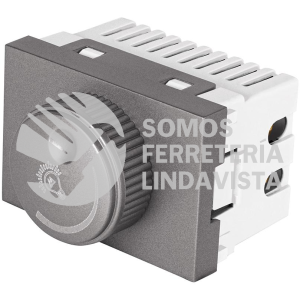 47833 DIM15-LA DIMMER GIRATORIO ACERO INOX DE 1.5 MODULOS LINEA LISBOA VOLTECK