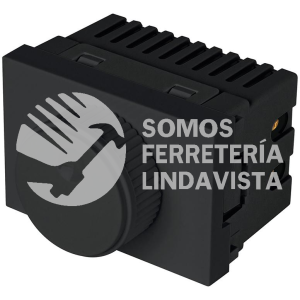 47886 DIM15-LN DIMMER GIRATORIO NEGRO DE 1.5 MODULOS LINEA LISBOA VOLTECK