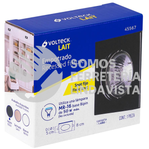 45567 EMP-111S LUMINARIO CUADRADO NEGRO SPOT FIJO LAMPARA NO INCLUIDA VOLTECK