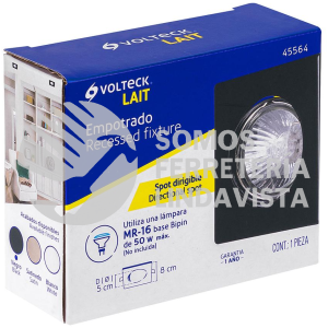 45564 EMP-114S LUMINARIO CUADRADO NEGRO SPOT DIRIGIBLE LAMPARA NO INCLUIDA VOLTECK