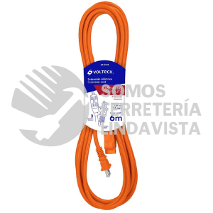 40189 ER-6X16S EXTENSION ELECTRICA USO RUDO 6M 2X16 AWG PARA 1 CLAVIJA VOLTECK