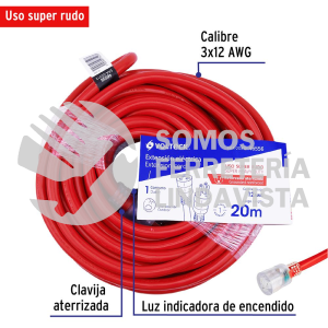 46556 ERA-20X12 EXTENSION REFORZADA ATERRIZADA 20 M 3X12 AWG VOLTECK