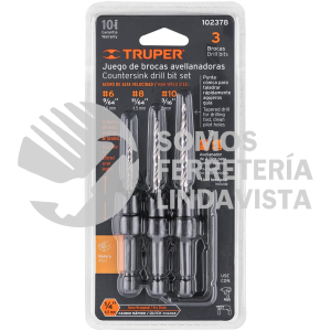102378 JBAM-3 JUEGO DE 3 BROCAS AVELLANADORAS TRUPER