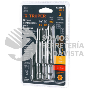 102365 JBB-3 JUEGO DE 3 BROCAS PARA BISAGRA TRUPER