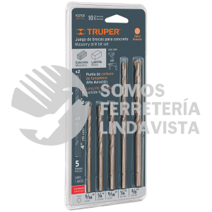 102705 JBCT-5 JUEGO DE 5 BROCAS PARA CONCRETO TRUPER