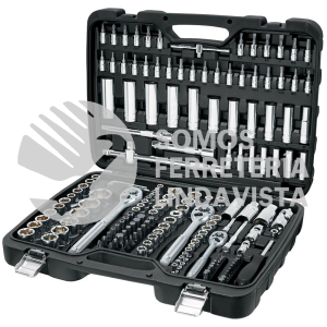 102411 JD-172M JUEGO DE 172 HERRAMIENTAS 1/4" 3/8" Y 1/2" MM P/MECANICO TRUPER