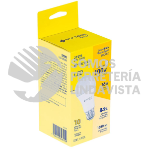 27215 LED-125CB LAMPARA DE LED TIPO BULBO A22 16 W LUZ CALIDA CAJA BASIC VOLTECK